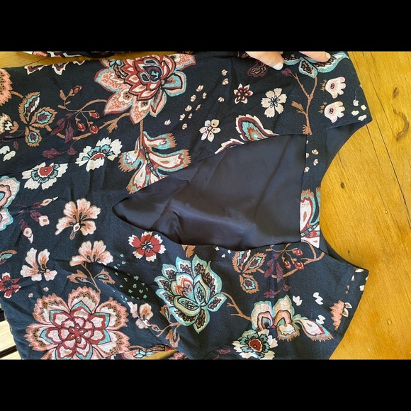 Ecote Urban Outfitters Geneva Floral Navy shift dress - Picture 3 of 5